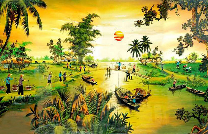 Tranh phong cảnh về làng quê