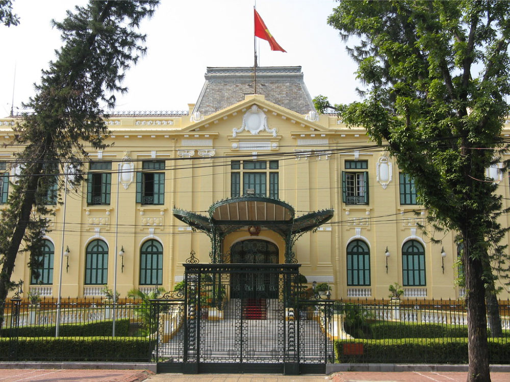 Indochine Art Nouveau qua kiến trúc Nhà Khách Chính Phủ tại Hà Nội (Nguồn: Internet)