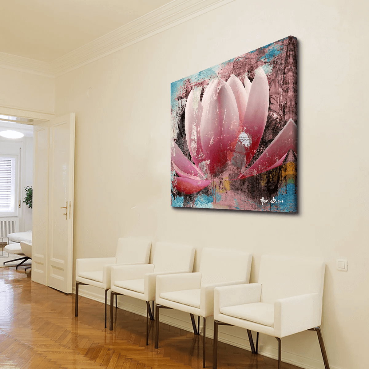  Tranh hoa sen giúp căn phòng ngủ ấm áp và sang trọng