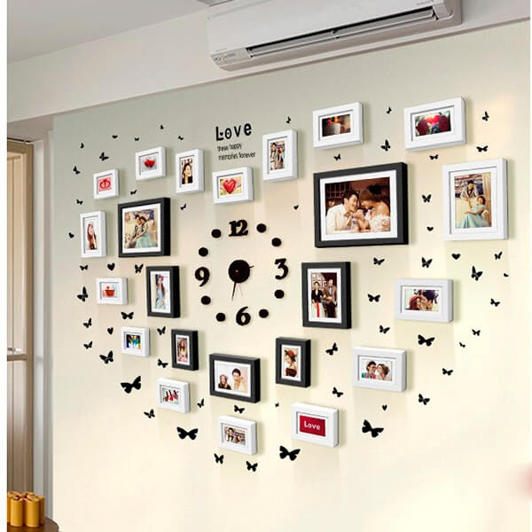  Trang trí phòng cưới với các khung ảnh