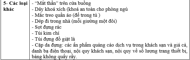 tiêu chuẩn cấp sao cho khách sạn