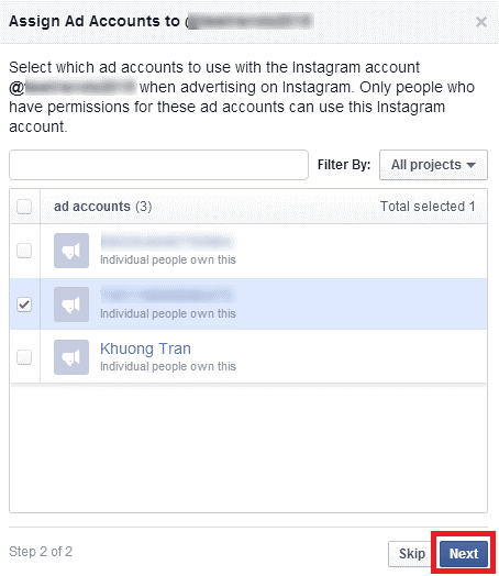 Cách tạo quảng cáo instagram qua trình quản lý Faccebook