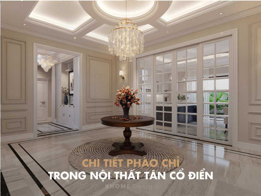 Chi tiết phào chỉ trong nội thất tân cổ điển