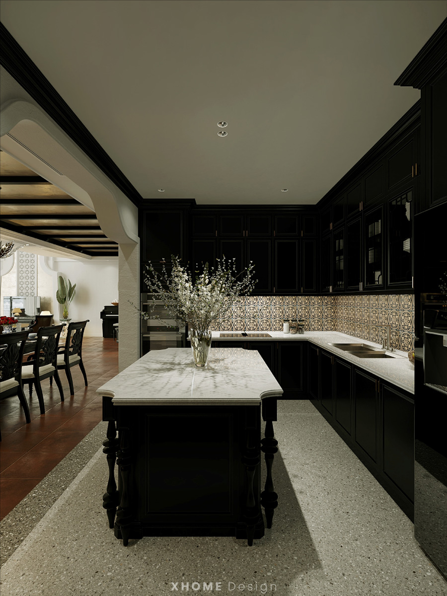 Dấu ấn Đông Dương trong không gian phòng bếp và khu vực ăn uống