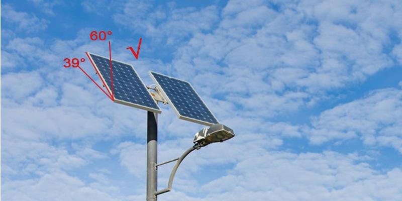 Lắp đặt đèn năng lượng mặt trời đối xứng nhau 2 bên