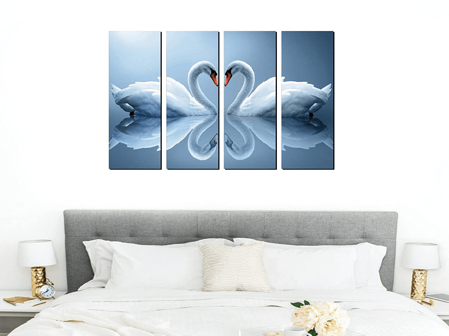  Tranh hình đôi thiên nga cho tình cảm vợ chồng thăng hoa