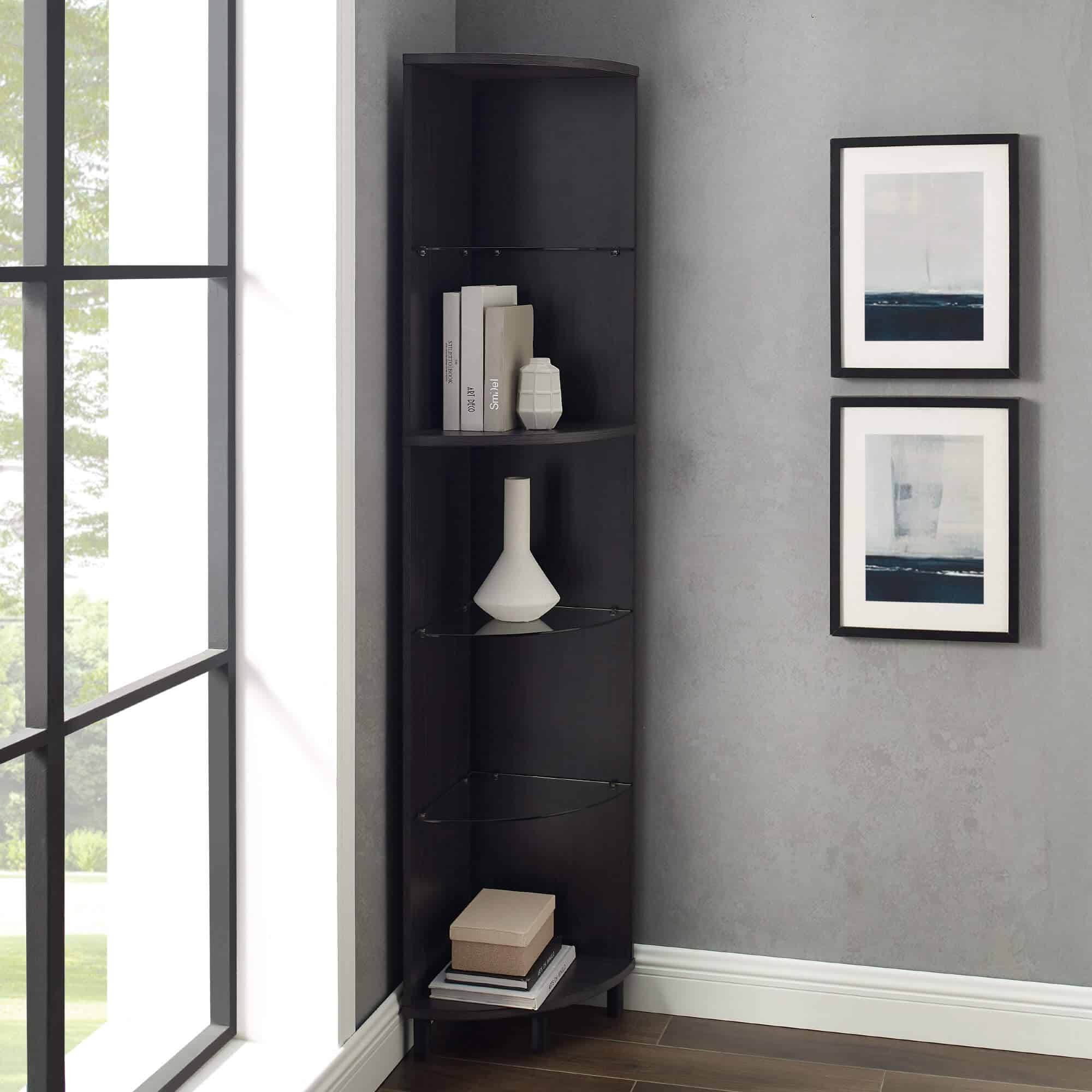 kệ sách hiện đại đứng góc