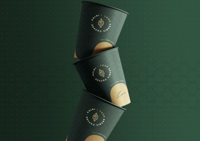 Mẫu ly cà phê mang đi tối giản, năng động