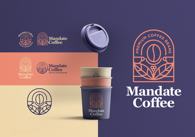 Mẫu ly cà phê màu sắc pastel, nổi bật, năng động