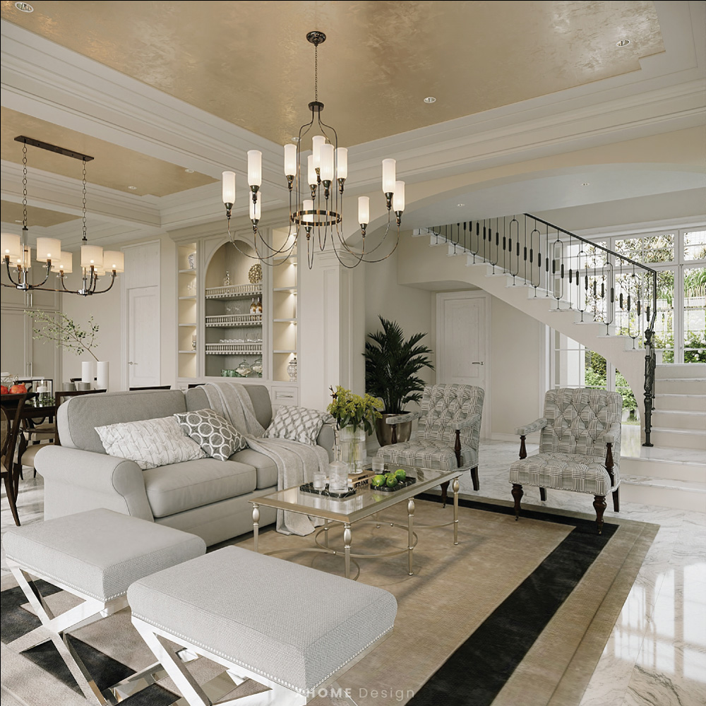 Mẫu thiết kế nội thất tân cổ điển đẹp