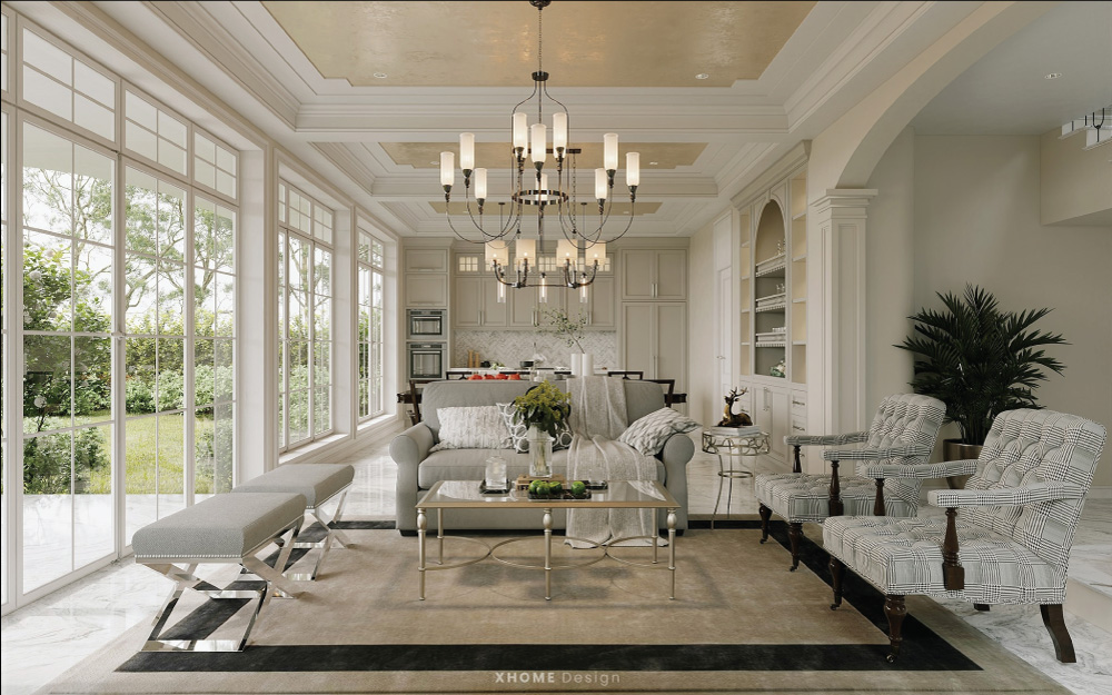 Mẫu thiết kế nội thất tân cổ điển đẹp