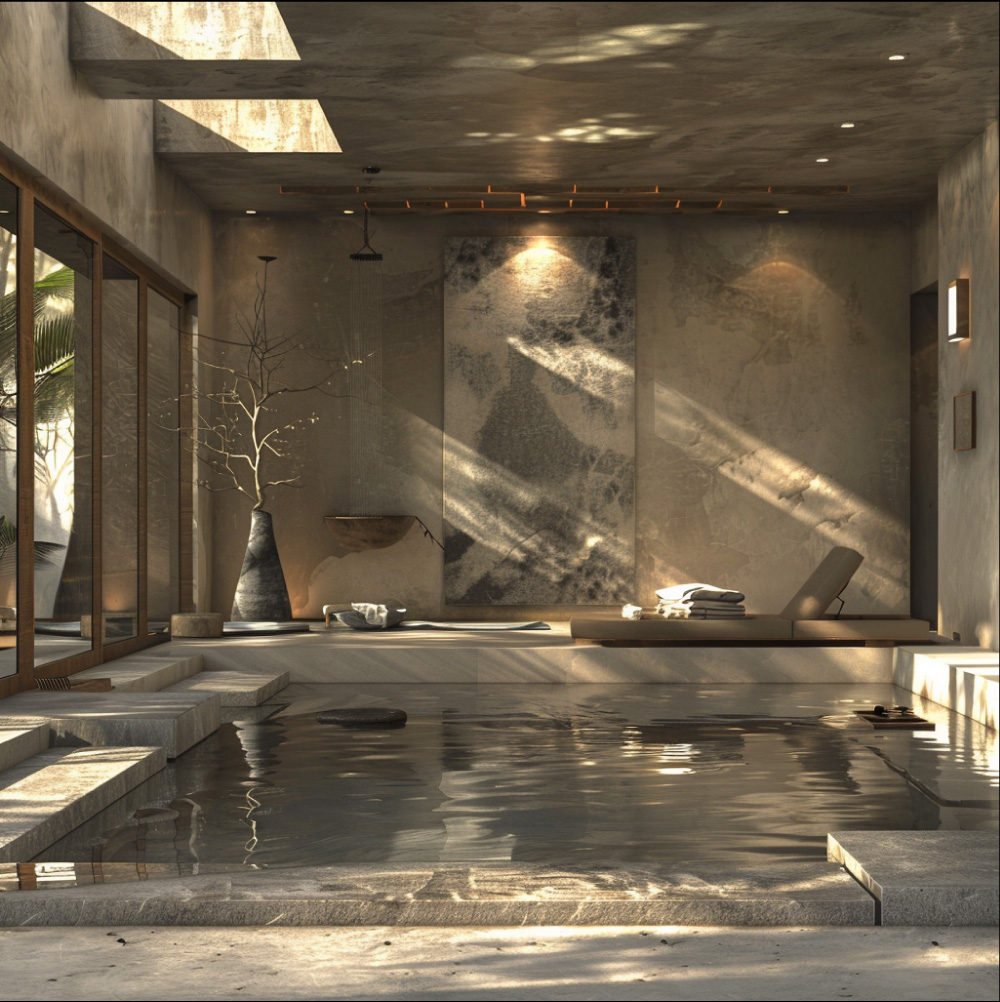 Mẫu thiết kế spa mang phong cách wabi sabi (Nguồn: Internet)