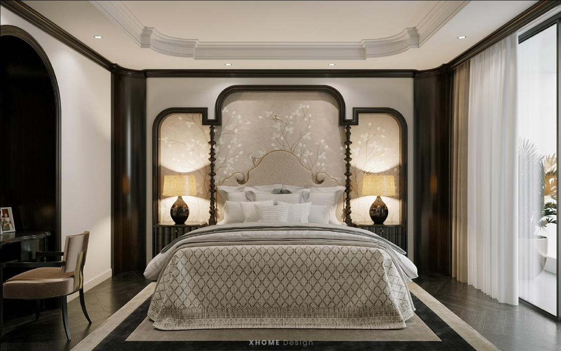 Phòng ngủ mang đậm nét Indochine