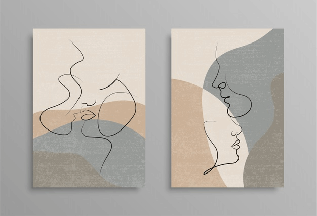  Tranh ghép hai tấm trừu tượng và tinh tế