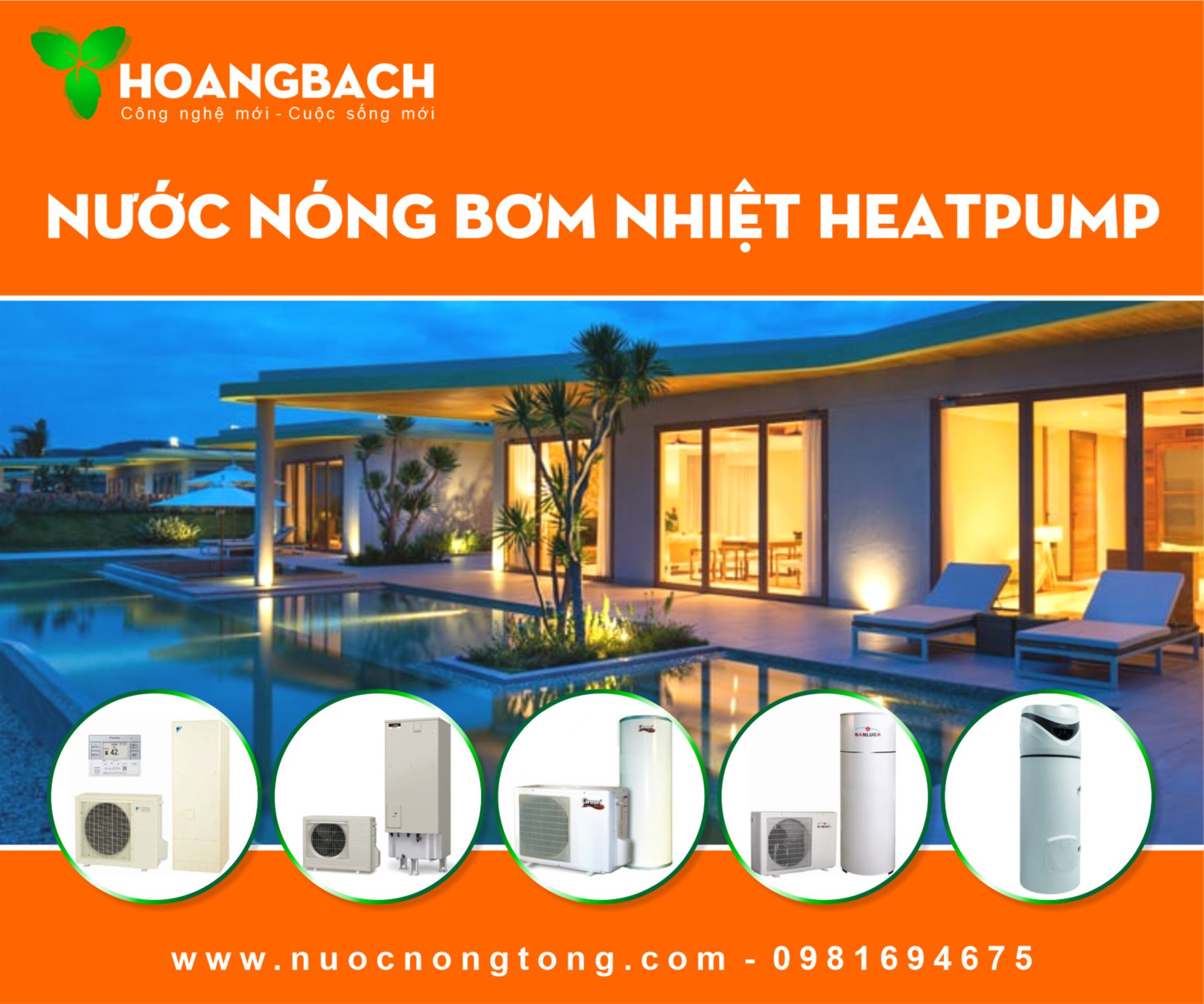 Nước nóng tổng bơm nhiệt