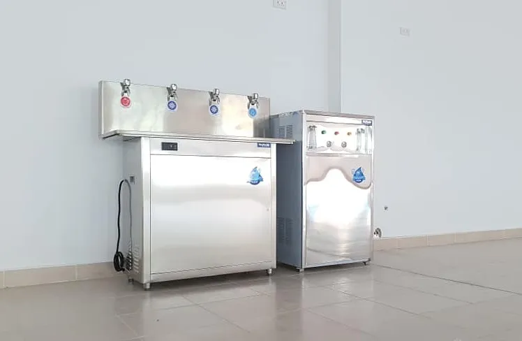 Tủ cấp nước Nóng Lạnh 4 vòi cho Nhà xưởng, Nhà máy