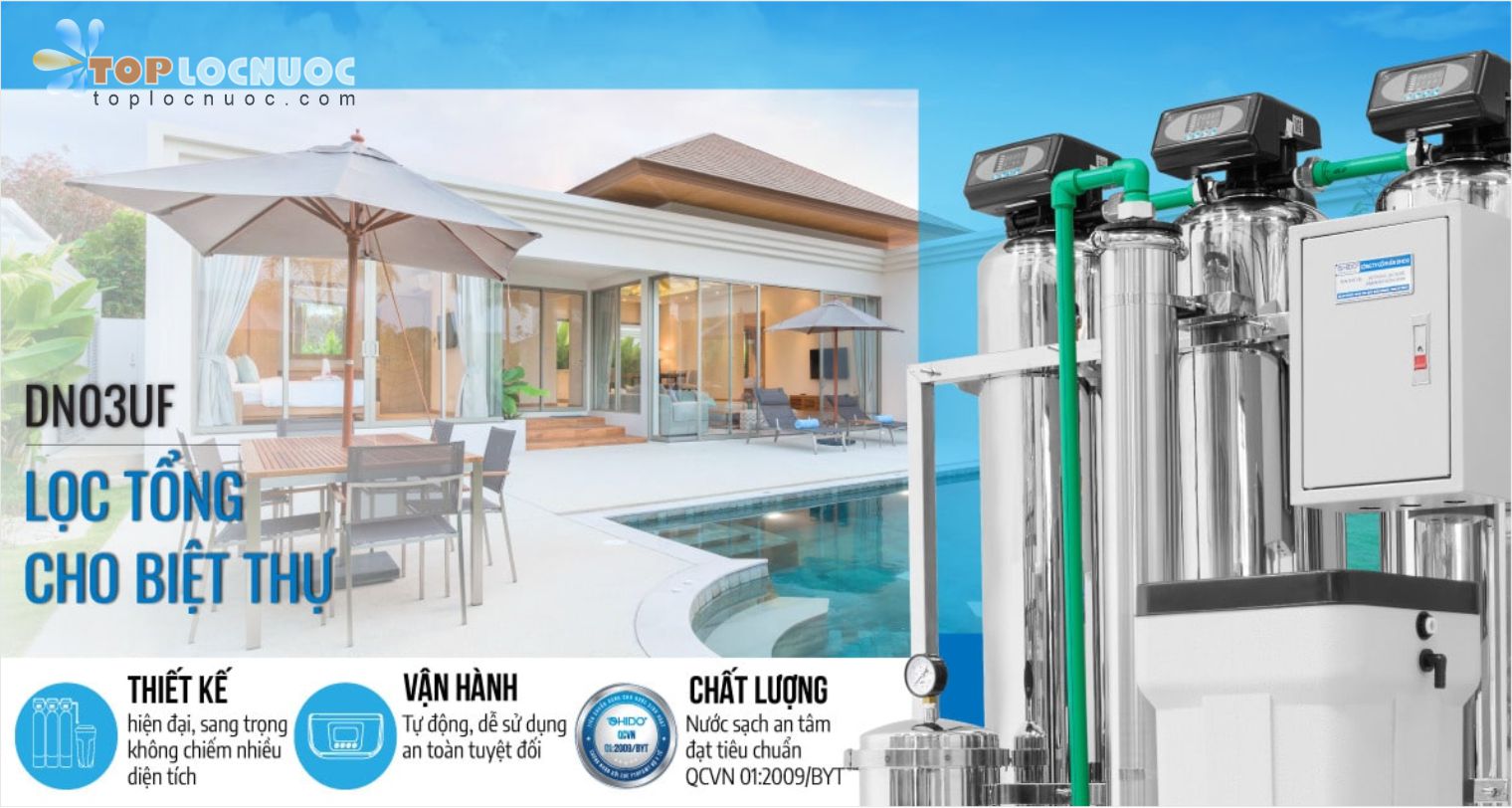 Báo giá Thiết bị lọc tổng cao cấp cho Biệt thự mới nhất năm 2024