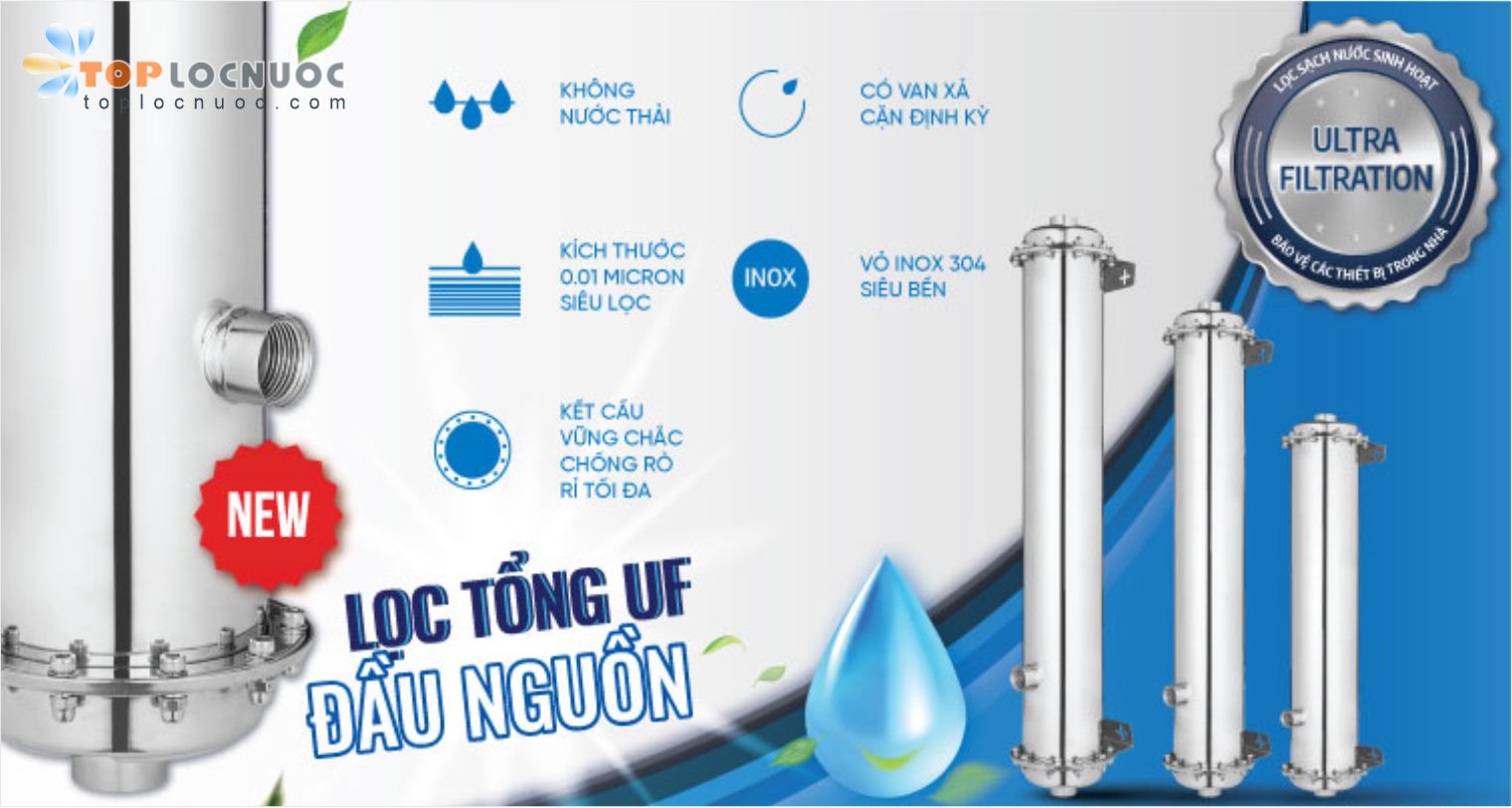 Hệ thống lọc nước Siêu lọc UF là gì? Ứng dụng ở đâu?