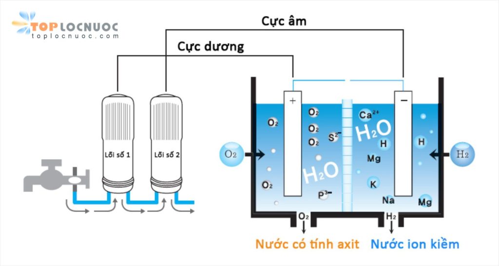 Tìm hiểu cấu tạo của Máy lọc nước ion Kiềm điện giải