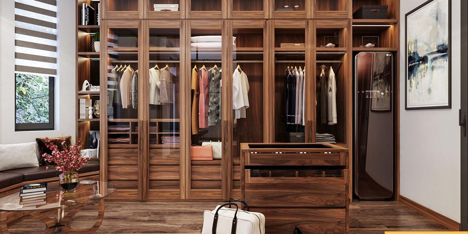 Mẫu tủ quần áo âm tường phòng ngủ đẹp