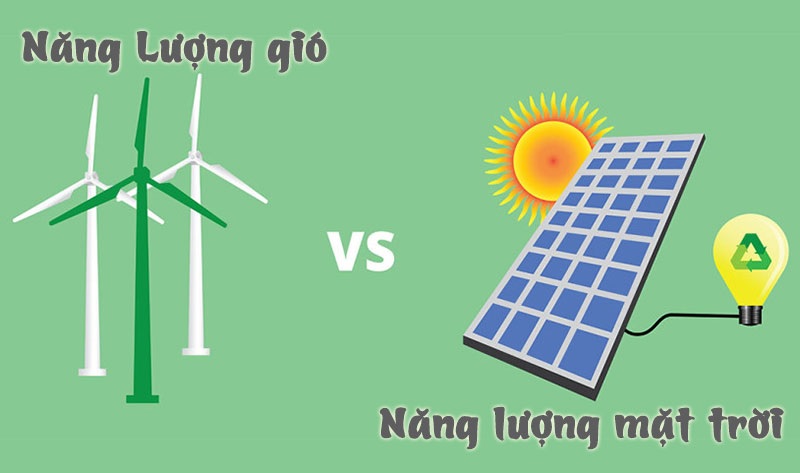 So sánh các đặc điểm của Năng lượng gió và năng lượng mặt trời