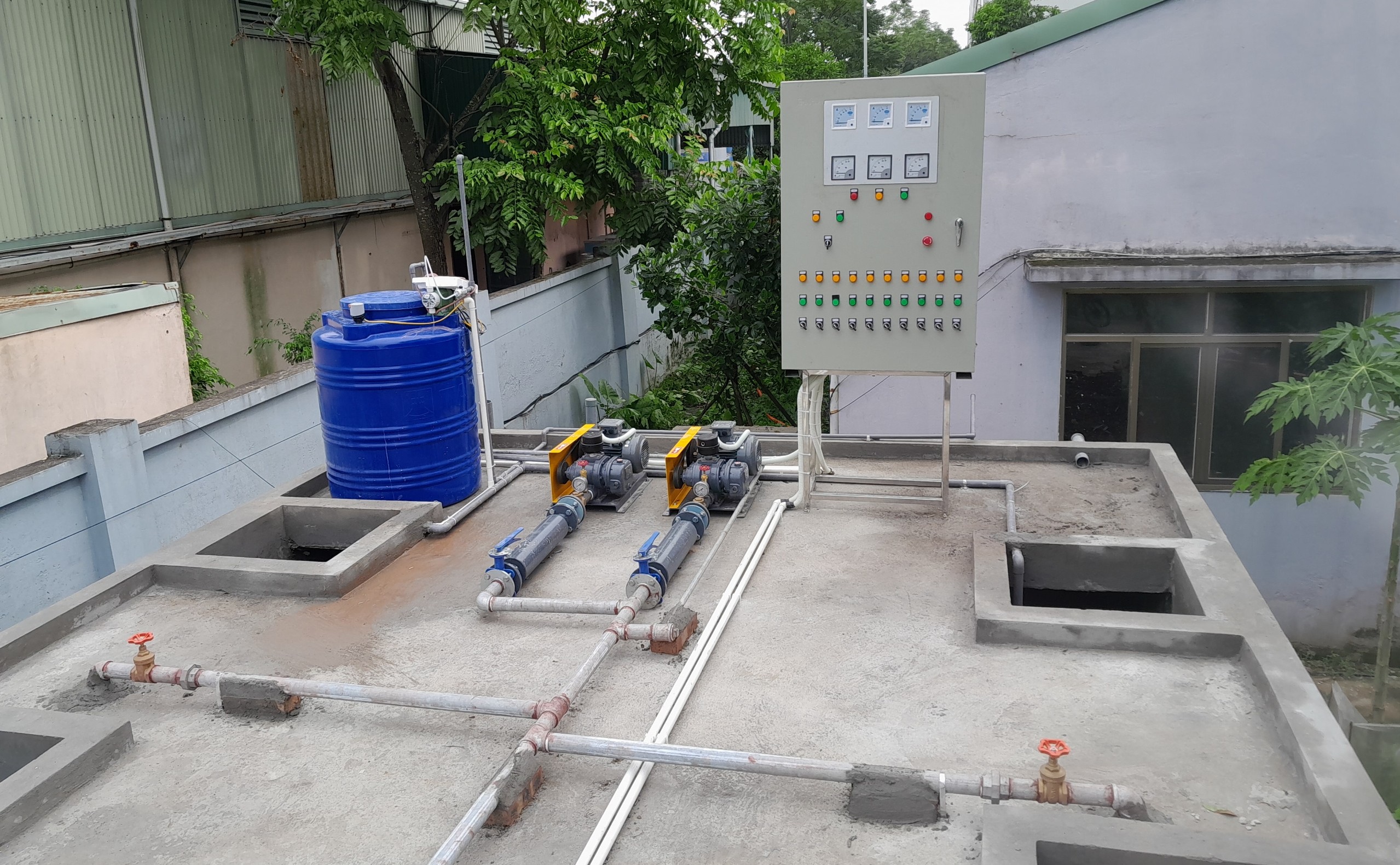 Hệ thống xử lý nước thải sinh hoạt Công suất 120 m3/ngày đêm